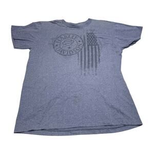 Harley Davidson Mountain Creek Dalton GA Tee Blue Gray Mens Large